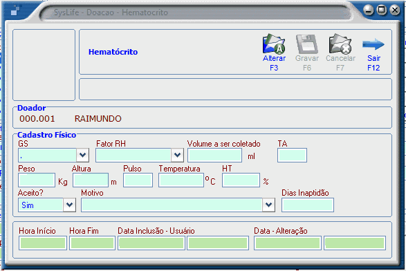 Tela do Hamatócrito<br>
